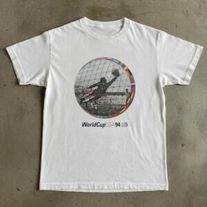 Gildan Men White T-Shirt, White 1994 World Cup Usa Graphic Tee